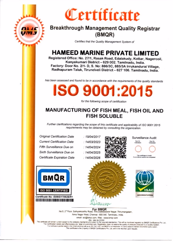 ISO 9001:2015 Certificate